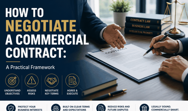 Commercial contract negotiation between business parties
